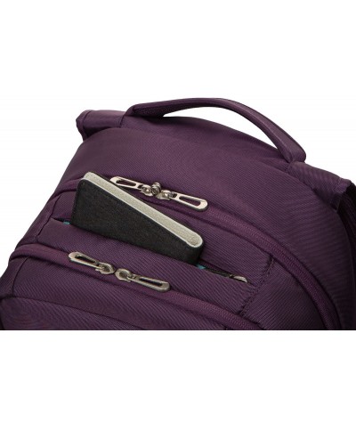 Fioletowy plecak męski na laptop biznesowy CoolPack CP Might Purple kieszeń na telefon
