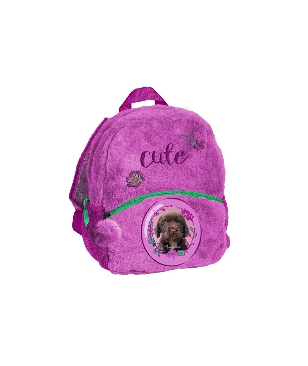 Plecaczek pluszowy dla dziecka Rachael Hale z psem fioletowy