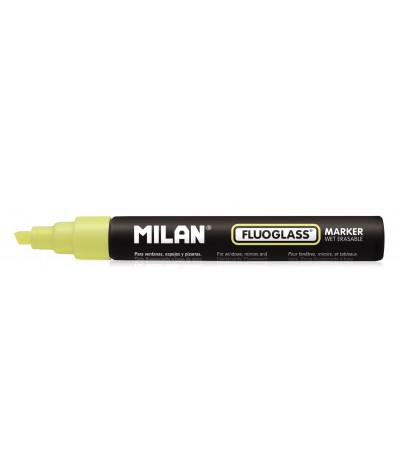 Marker Milan Fluoglass do szklanych tablic / szyb żółty