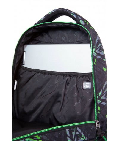 Plecak szkolny na laptopa błyskawice 5 przegród CoolPack Electric Green College