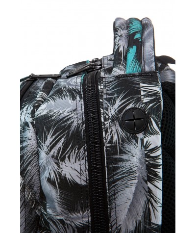 Szaro - miętowy plecak z wygodnym paskiem w palmy CoolPack Palm Trees Mint Spiner