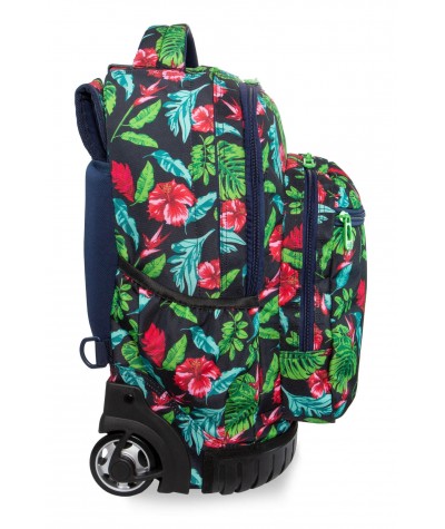 Dwukomorowy plecak na kółkach tropikalny 29l CoolPack Candy Jungle Swift