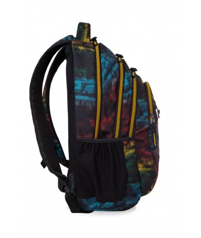 Kolorowy plecak szkolny dla chłopca  5 przegród CoolPack Hyde College kieszeń na bidon