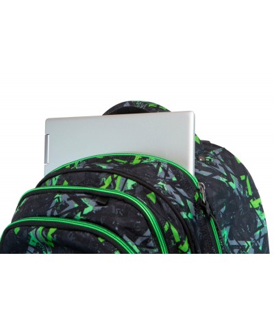 Zielony plecak na laptop na kółkach dla chłopca CoolPack Electric Green Starr
