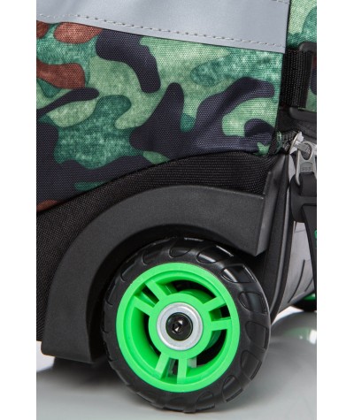 Plecak na kółkach moro dla chłopca CoolPack Camo Fusion Green Starr kółka