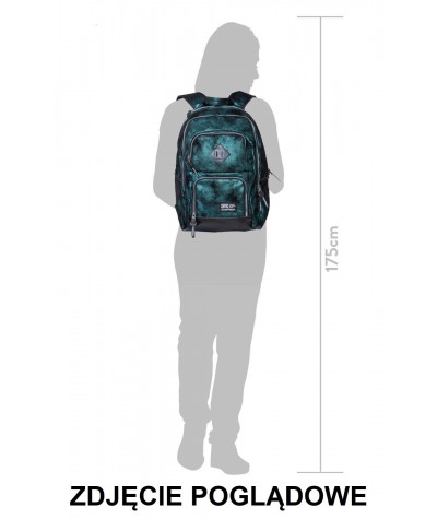 Modny plecak szkolny na laptop brokatowy CoolPack Diamond Black Unit model