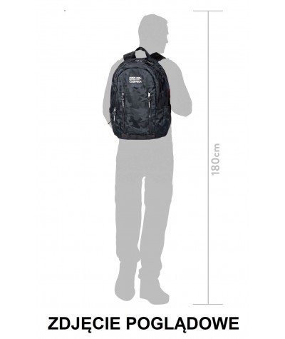 Zielony plecak szkolny młodzieżowy moro CoolPack Army Green Impact rozmiar