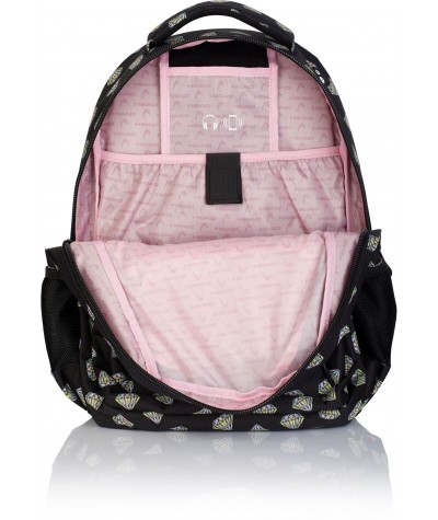  	Czarny plecak młodzieżowy na laptop z diamentami dla dziewczyny Head HD-340