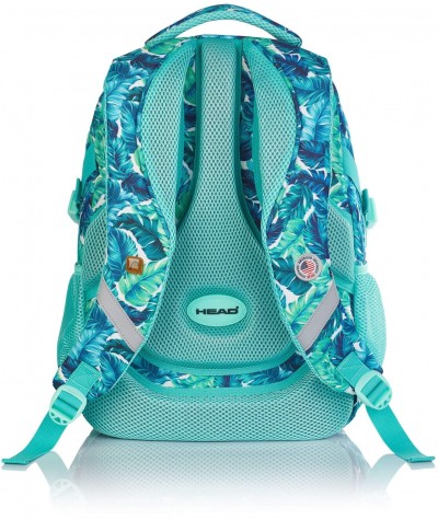 Wygodny plecak szkolny tropikalny w liście dla dziewczynki Head HD-289