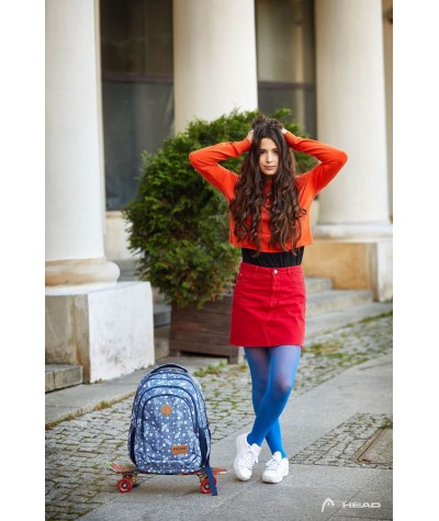 Jeansowy plecak szkolny dla dziewczyny Head HD-345