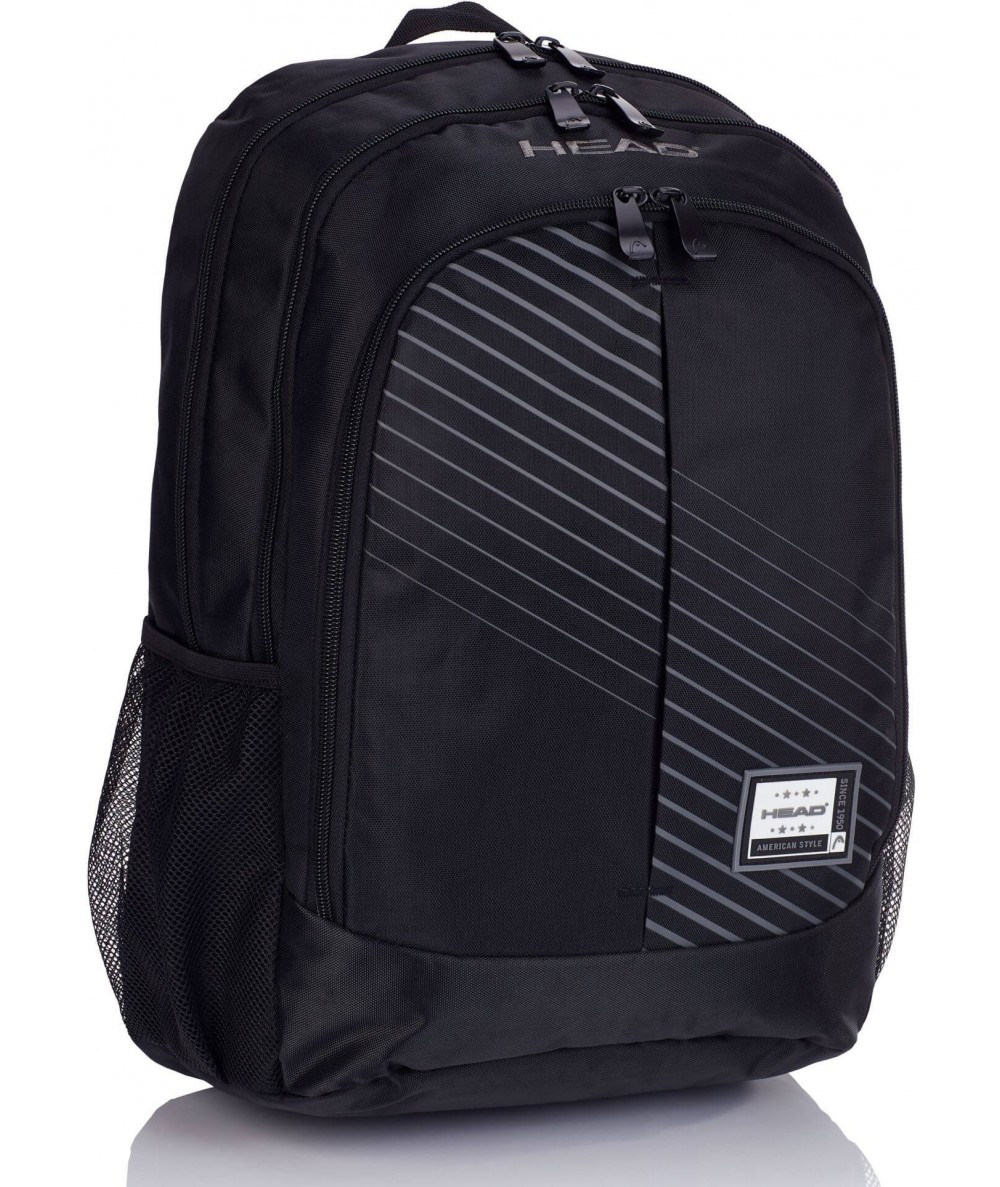 Czarny plecak sportowy dla chłopaka duży na laptop Head HD-268