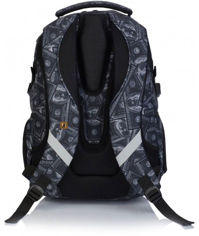 Wyprofilowany plecak szkolny młodzieżowy w dolary dla chłopaka Hash HS-171