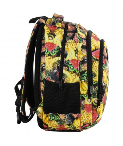 Dwukomorowy plecak szkolny z ananasem owoce dla dziewczynki BackUP H29