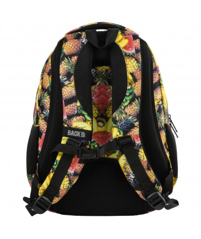 Plecak szkolny z pasem piersiowym z ananasem owoce dla dziewczynki BackUP H29