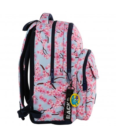 Plecak szkolny do klas 2-4 z kwiatami wiśni dla dziewczynki BackUP L25