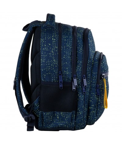 Trzykomorowy plecak szkolny dla chłopca melanż światła BackUP M46