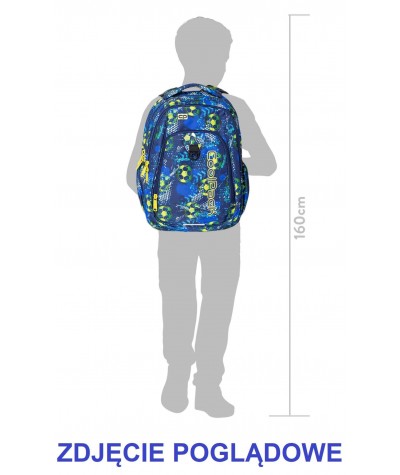 Plecak szkolny w strzałki z portem USB CoolPack Scribles Strike L rozmiar