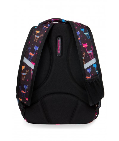 Kolorowy plecak szkolny z kotami port USB CoolPack Cats Strike L tył