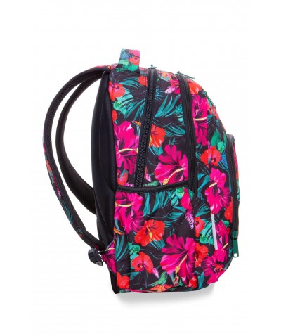 Plecak szkolny hawajskie kwiaty młodzieżowy CoolPack Maui Dream Break bok