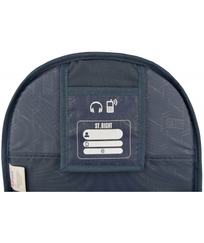 Plecak szkolny z buldogami trzykomorowy ST.RIGHT LOVELY PETS BP01 kieszeń