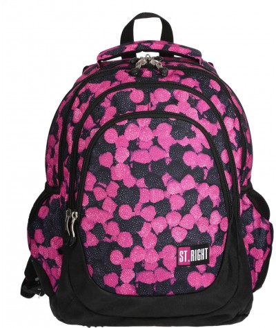 Różowy plecak szkolny z żelkami owoce dla dziewczynki ST.RIGHT BERRIES BP06