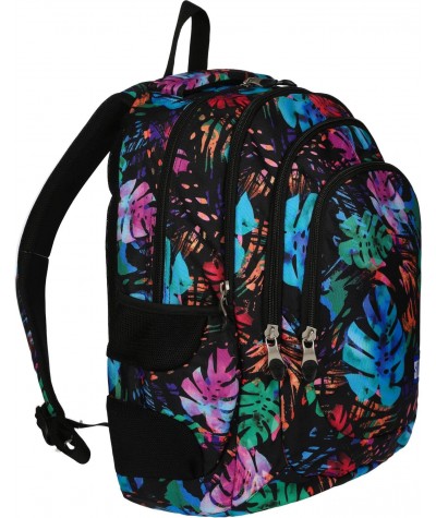 Plecak młodzieżowy ST.RIGHT EXOTIC GARDEN tropikalny w kolorowe liście BP06