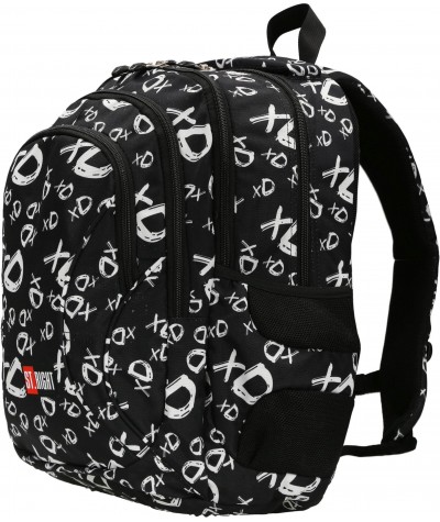 Czarny plecak szkolny XD  trzykomorowy ST.RIGHT xD BP02