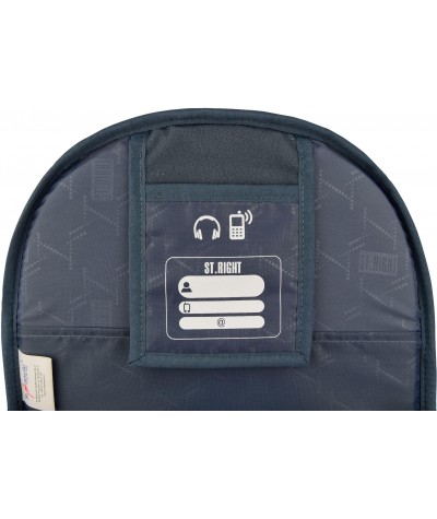 Plecak szkolny XD czarny z napisami trzykomorowy na telefon ST.RIGHT xD BP02