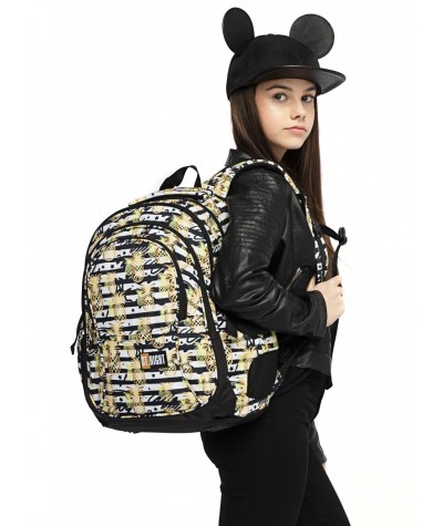 Tropikalny plecak z ananasami dla dziewczyny ST.RIGHT - moda Back To School 2019/2020