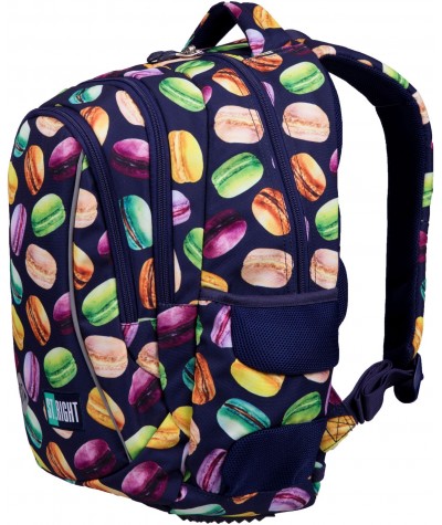 Kolorowy plecak szkolny do pierwszej klasy w makaroniki ST.RIGHT MACARONS BP26