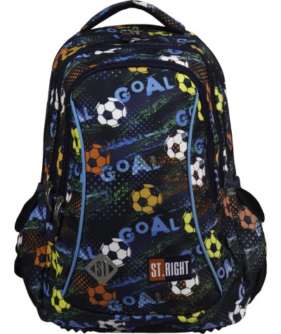 Plecak dla pierwszoklasisty z piłką nożną dla chłopca ST.RIGHT GOAL BP26