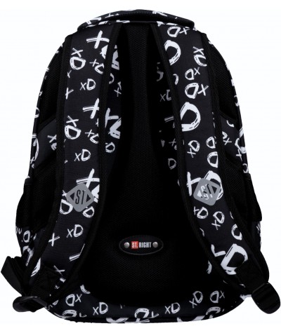 Plecak szkolny XD czarny z napisami xD dla dzieci ST.RIGHT xD BP32 tył