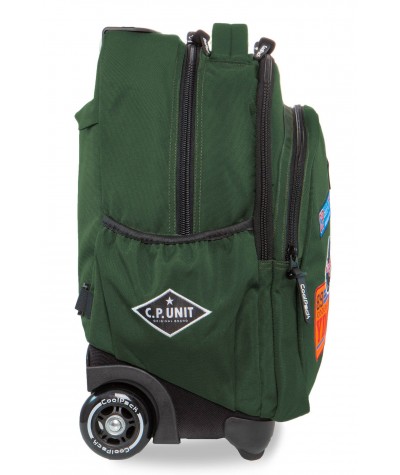 Zielony plecak na kółkach CoolPack Junior Badges Green