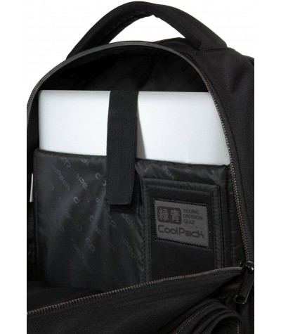 Czarny plecak na laptopa CoolPack Joy Super Black