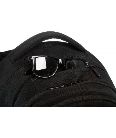 Czarny plecak młodzieżowy z kieszenią na okulary CoolPack Joy Super Black