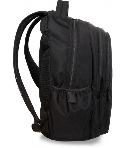Trzykomorowy plecak młodzieżowy męski na laptopa CoolPack Joy Super Black