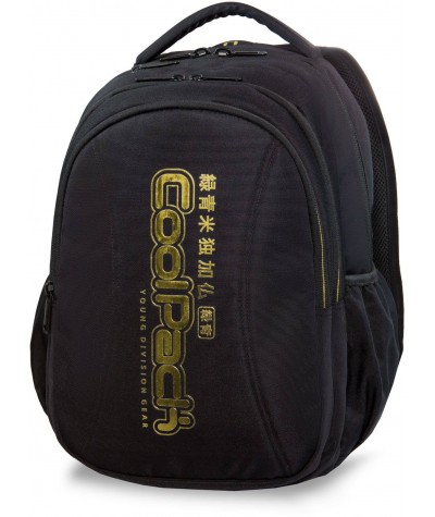 Plecak młodzieżowy CoolPack CP JOY XL SUPER GOLD czarny ze złotym napisem
