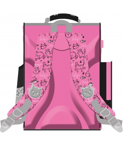 Różowy tornister z profilowanymi plecami z kotkiem szkolny dla dziewczynki My Little Friend