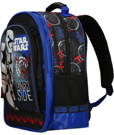 Plecak dwukomorowy STAR WARS do szkoły do 1 klasy dla chłopca czarny i niebieski
