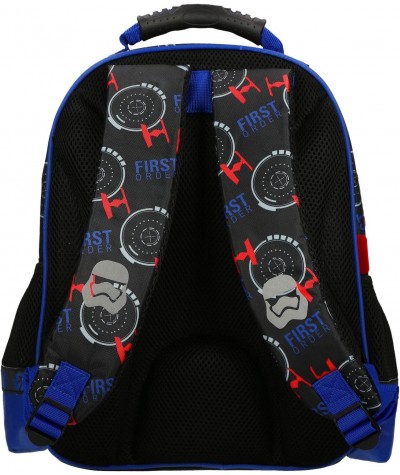 Plecak z profilowanymi plecami STAR WARS do szkoły do 1 klasy dla chłopca czarny i niebieski