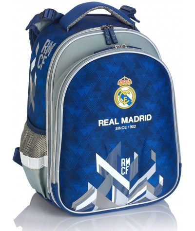 Tornister plecak szkolny ergonomiczny Real Madryt niebiesko-szary RM-170