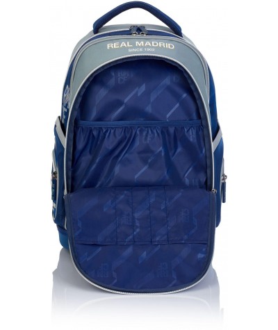 Plecak Real Madryt szkolny z dużą przednią kieszenią ergonomiczny dla chłopca RM-180