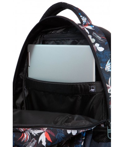 Plecak szkolny z kieszenią na laptopa w kwiaty dla dziewczyny CoolPack Ocean Garden Drafter