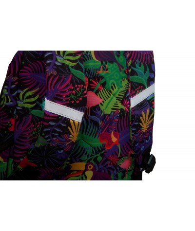 Mały plecak z odblaskami dla dziewczynki z flamingami kolorowy CoolPack Jungle Mini