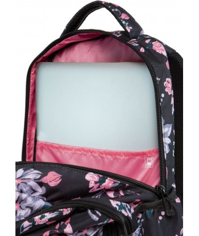 Zestaw szkolny plecak + piórnik z klapką CoolPack kwiaty dla dziewczyny organizer kieszeń na laptopa