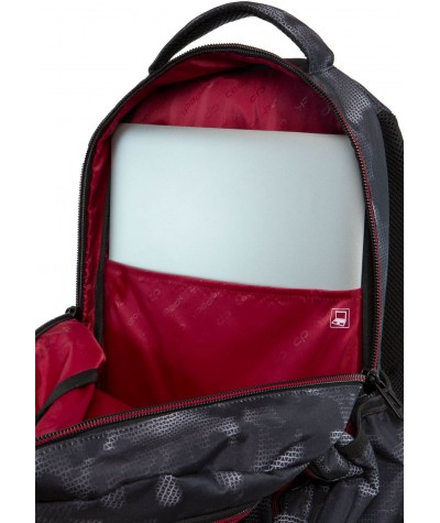 Szary plecak szkolny dla chłopca mgła CoolPack Misty Red Basic Plus kieszeń na laptopa