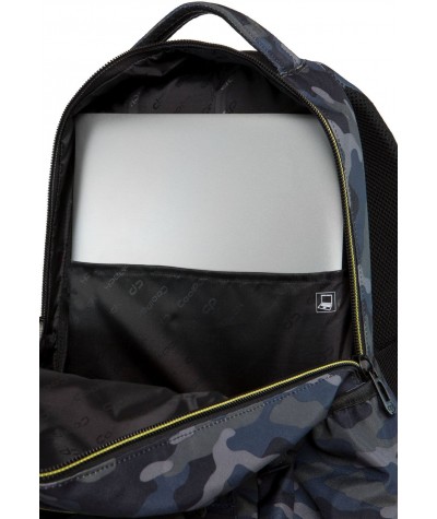 Szary plecak moro szkolny młodzieżowy CoolPack Military Basic Plus kieszeń na laptopa