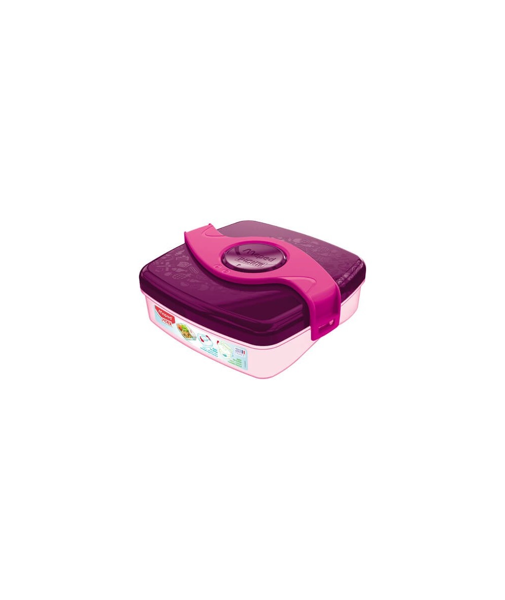 Lunchbox mały Maped Picnik bordowo-różowy, śniadaniówka BPA FREE