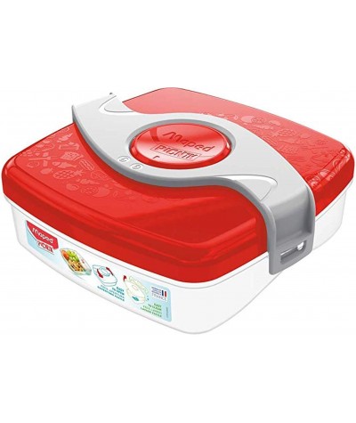 Lunchbox mały Maped Picnik czerwono-szary, śniadaniówka BPA FREE