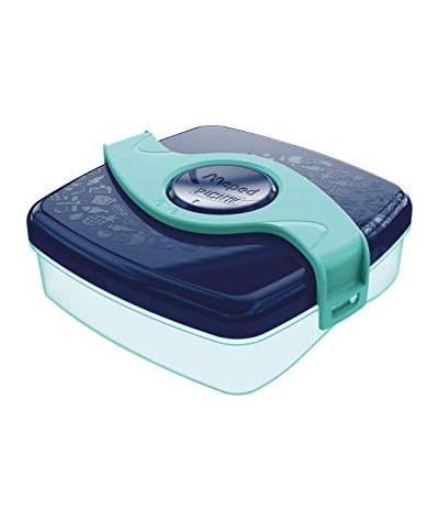 Lunchbox mały Maped Picnik turkusowo-granatowy, śniadaniówka BPA FREE
